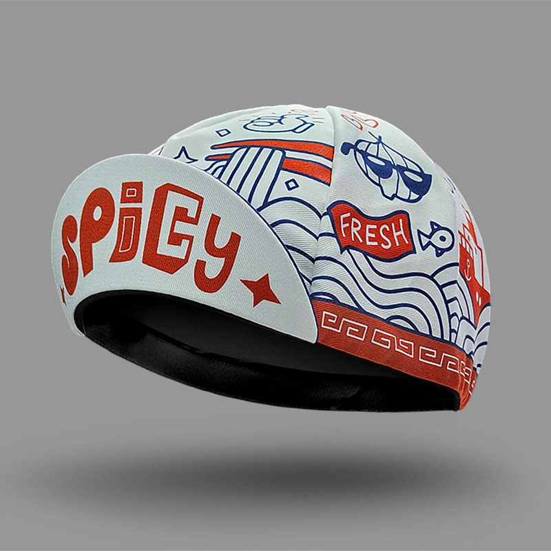 Ramen-inspired bike hat