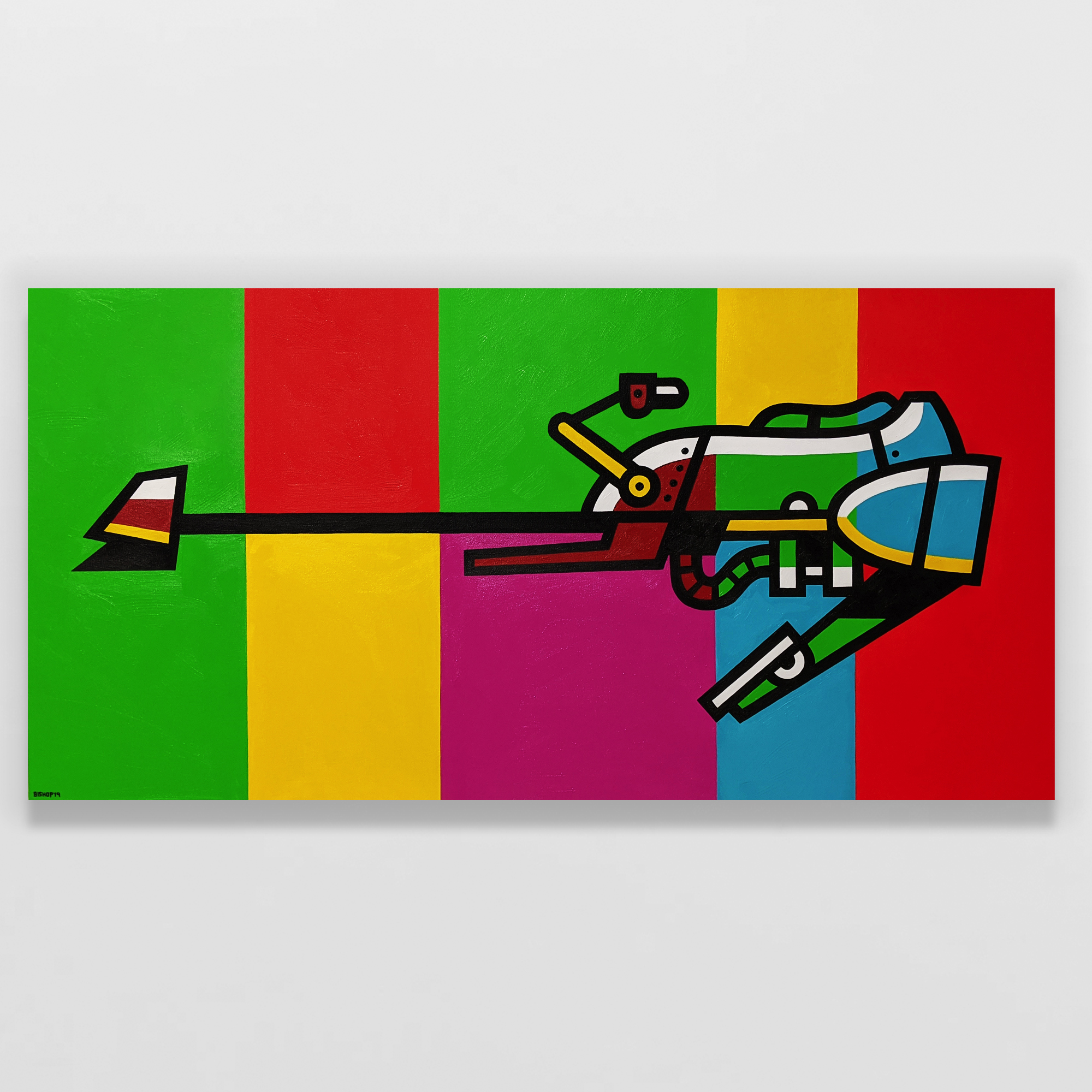 Star Wars Speeder Bike on multi-color background